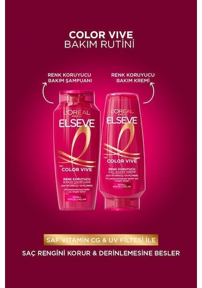 L'Oréal Paris Elseve Color Vive Renk Koruyucu Bakım Şampuanı 3 x 300 ML