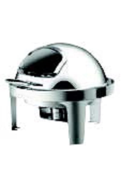 Deluxe Camlı Yuvarlak Rolltop Chafing Dish Elektrikli
