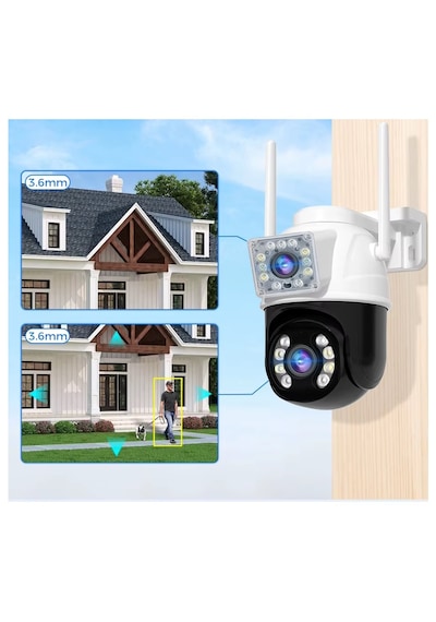 O-kam 3012 Dual Lens 6mp Wifi Akıllı Kamera , Yapay Zeka, Gece Görüş, Karşılıklı Konuşma