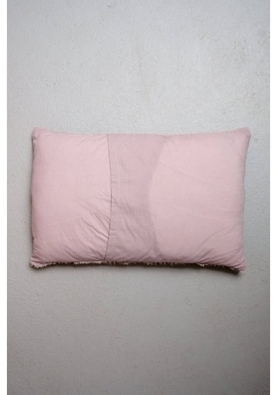 Peraluna Foam Pıllow Şifon Şerit Triko Yastık Kılıfı 60x40 Cm Bej - Bej
