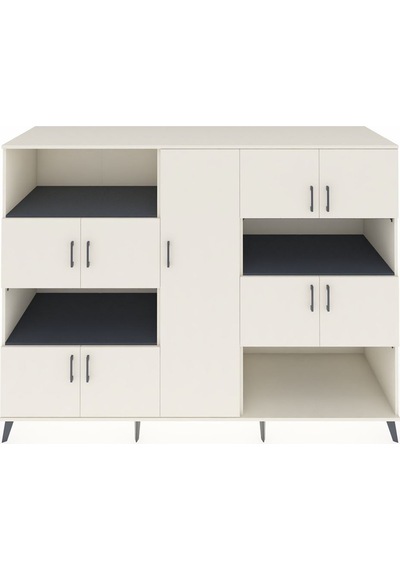 Kronos Dolap 10 Raflı 9 Kapaklı 220x59x163 Aytaşı-aytaşı/antrasit Aytaşı-aytaşı/antrasit