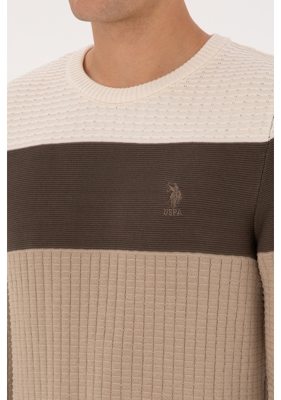 U.S. Polo Assn. Erkek Regular Fit Bisiklet Yaka Vizon Sweatshirt 50307828-VR052