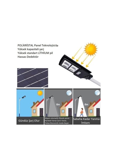 200w Güneş Enerjili Solar Sokak Aydınlatma Lambası Ct-4640