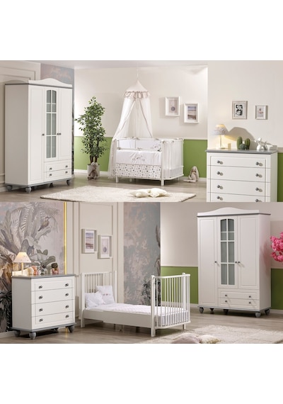 Meltem Kids Bambino Büyüyen Beşik 80x130 Cm 80x180 Cm Byz-pembe Beyaz