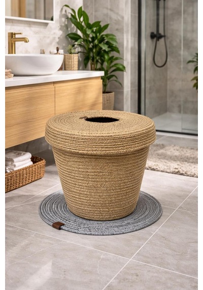 Jüt Hasır Kapaklı Modern Çöp Kovası,galoş Sepeti, Çorap Sepeti, Kağıt Çöp Sepeti.dekoratif Sepet. Kahverengi Kahverengi Jüt Hasır Kapaklı Modern Çöp Kovası,galoş Sepeti, Çorap Sepeti, Kağıt Çöp Sepeti.dekoratif Sepet. Kahverengi Kahverengi