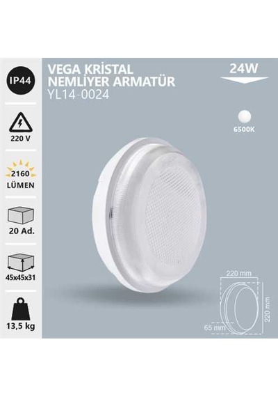 Noas 24w Vega Kristal Nemliyer Armatür 6500k Diğer