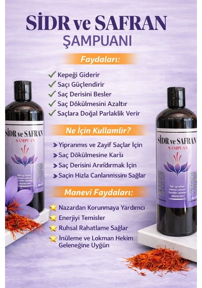 Herbliss Sidr & Safran Özlü Bitkisel Doğal Şampuan 400 Ml