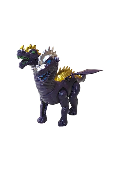 Pilli Işıklı Sesli Yürüyen Kanatlı Çift Başlı Dinazor 1 Adet Özel İthal Malzeme Dinozor Trex 26 Cm.