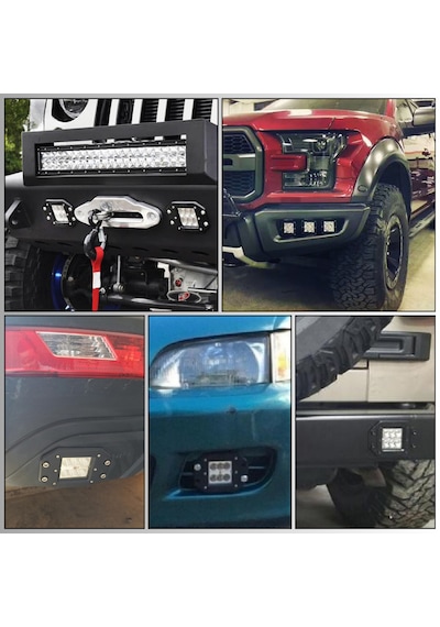 Off Road Led Çalışma Ve Tampon Sis Lambası 4 Adet 12-24v Traktör