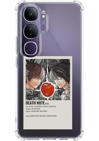 Vivo V40 Lite Uyumlu Death Note Poster Tasarımlı Baskılı Silikon Kılıf Renkli