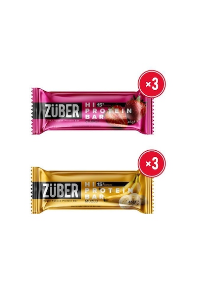 Yeni Hi Protein Bar Deneme Paketi 45g X 6 Adet Çilekli, Muzlu