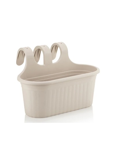 Rüzgar Yapay Çiçekçilik Serinova Tombik Saksi 6.5 Litre 33x29x22.5 Kirli Beyaz