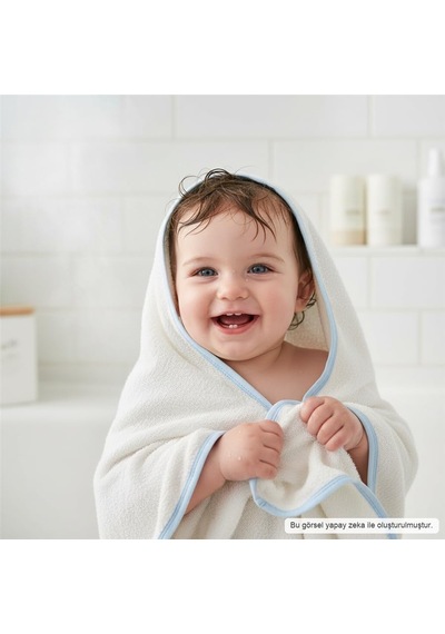 Xmlbayiciniz Unisex Yenidoğan Ahtapot Nakışlı Kapüşonlu Havlu Çok Renkli