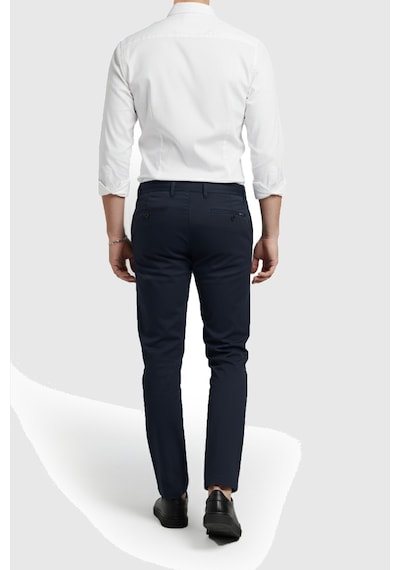 Deepsea Lacivert Esnek Kumaş Slim Fit Beli Lastikli Günlük Spor Pantolon 2601070 Lacivert