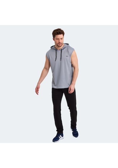 Slazenger RAG Erkek Kolsuz Gri Tişört