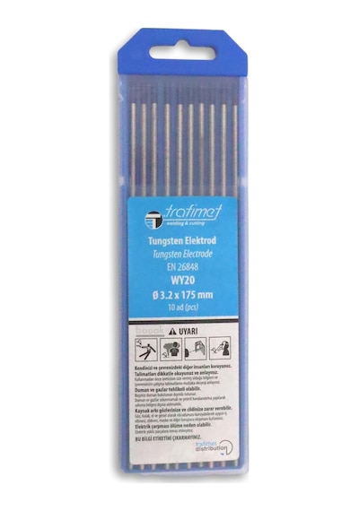 3,2 Mm Wy-20 Lacivert Tungsten Elektrot 175 Mm Trafimet Adet Fiyatı