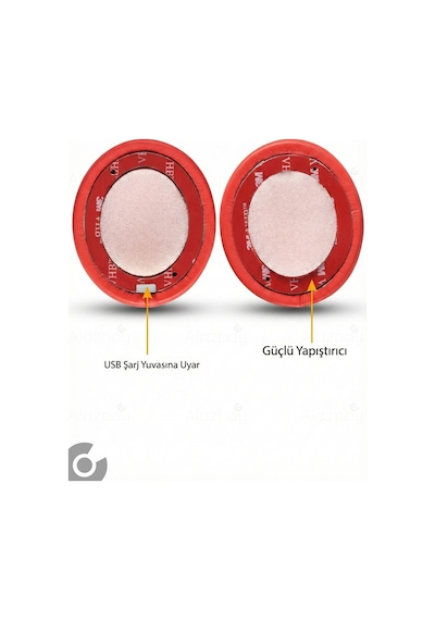 Beats Solo 2 Solo 3 Uyumlu Yumuşak Deri Kulaklık Pedi Sünger Yastığı Pedi Kırmızı