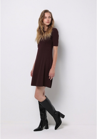 Colin's Colins Slim Fit Düz Kadın Bordo Kısa Kol Elbise Cl1076380 Q1.v1 Brd Bordo