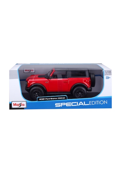 2021 Ford Bronco Wildtrak Red / Black 1 18 Ölçek Maisto Marka