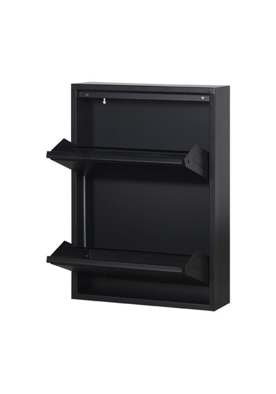 Kaser Metal 2'Li Metal Ayakkabılık Siyah