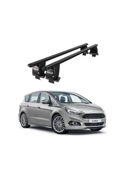 Royal Ford S-max Iı 2015 Ve Sonrası Uyumlu Siyah Kilitli Ara Atkı Port Bagaj Tavan Barı