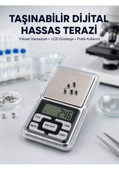 Hassas Tartım İçin Dijital Cep Terazisi Sayma Modlu Yeni Nesil Reknli