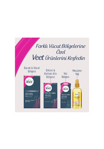 Professional Ağda Bandı Bacak & Vücut Bölgesi Hassas Ciltler İçin 12'li