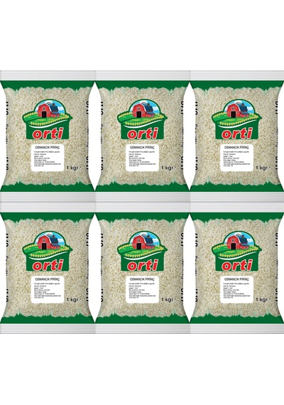 Orti Osmancık Pirinç 1 Kg x 6 Paket.