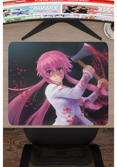 Mirai Nikki Anime V2 - 48x40 Xl Gaming Kauçuk Kaymaz Taban Mouse Pad Fare Altlığı