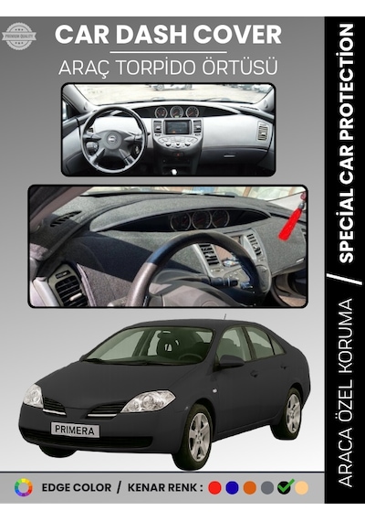 Nissan Primera P12 2001-2004 Torpido Örtüsü Premium Kalite Torpido Koruma Araca Özel Uv Koruma - 174 Stiloto