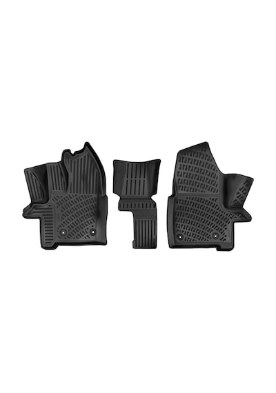 Ford Tourneo Custom 2012-2023 Rizline Araca Özel Siyah 3d Havuzlu Paspas Şoför + 1 Yolcu Koltuğu - Otomatik Vites