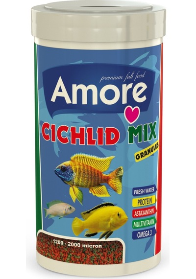 Malawi Granulat 1000ml ve Cichlid Mix Granules 250ml Balık Yemi
