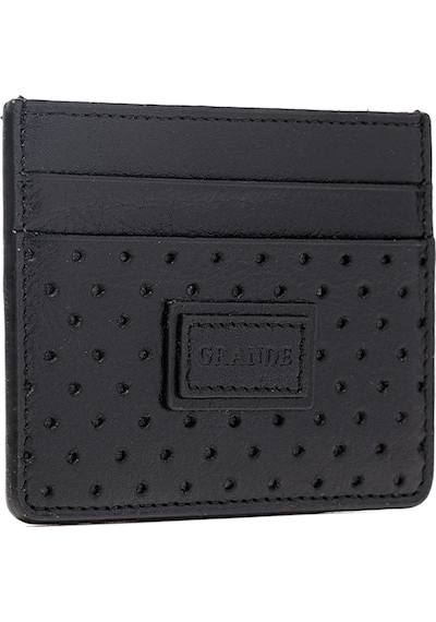 Siyah Cüzdan & Kartlık Unisex 868 Grande Deri Cüzdan Kartlık