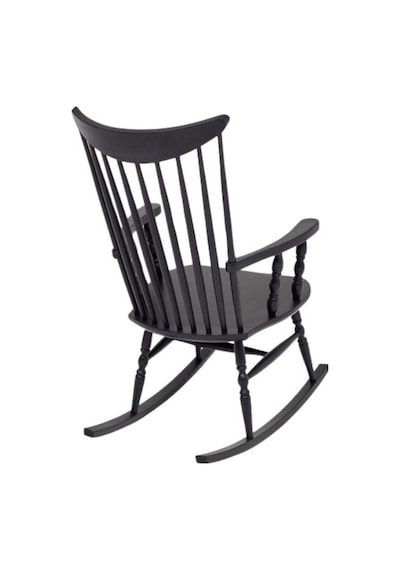Willlow Rocker Ahşap Sallanır Sandalye Siyah