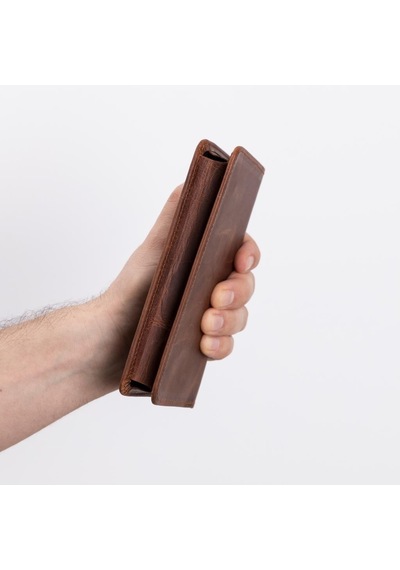 Bouletta 6.5 Inch Uyumlu Deri Kartlıklı Kılıf Hmg02 Kahve
