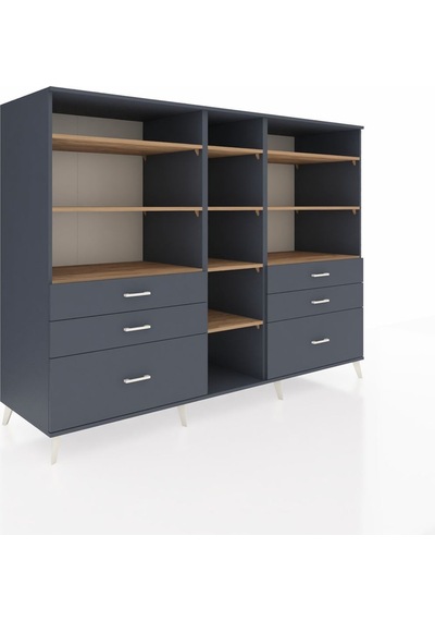 Kronos Dolap 10 Raflı 6 Çekmeceli 220x59x163 Antrasit-çam/antras Antrasit-çam/antrasit Kronos Dolap 10 Raflı 6 Çekmeceli 220x59x163 Antrasit-çam/antras Antrasit-çam/antrasit