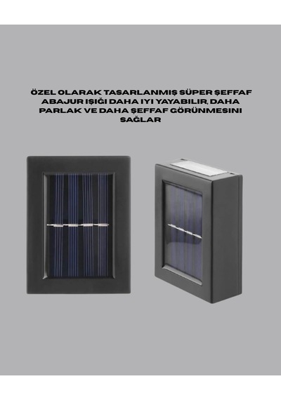 Zengemtx Şeffaf Abajurlu Duvar Tipi Solar Işık Güneş