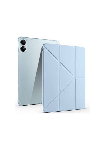 Redmi Pad Pro 12.1 Xiaomi Uyumlu Tablet Kılıf Kalem Bölmeli Uyku Modlu Standlı Trifolding Kılıf Kapaklı Kılıf