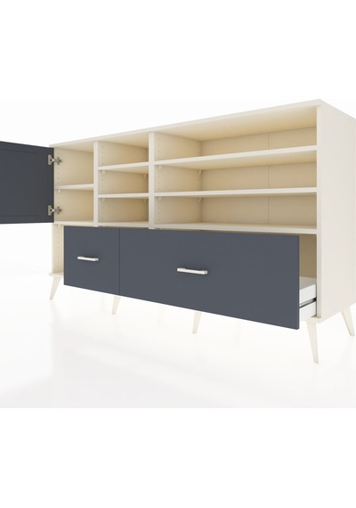 Kronos Konsol 8 Raflı 2 Çekmeceli Tek Kapaklı 176x59x99 Aytaşı-a Aytaşı-antrasit Kronos Konsol 8 Raflı 2 Çekmeceli Tek Kapaklı 176x59x99 Aytaşı-a Aytaşı-antrasit