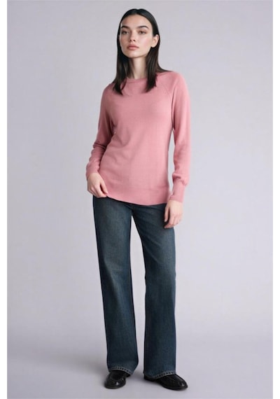 Defacto Relax Fit Bisiklet Yaka Basic Düz Triko Kazak I6913az25wnpn141 Pembe