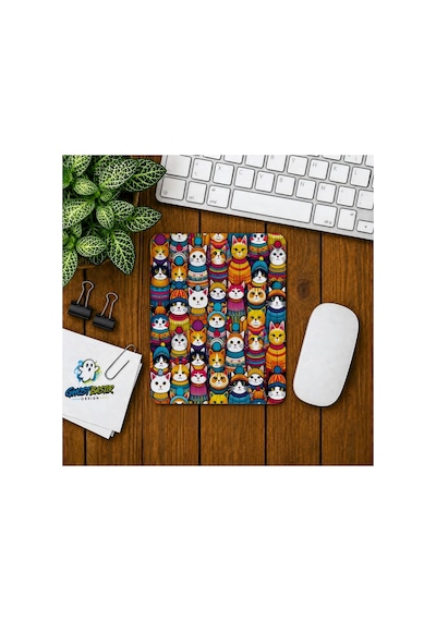 Kediler Baskılı Oyuncu Mousepad 0116