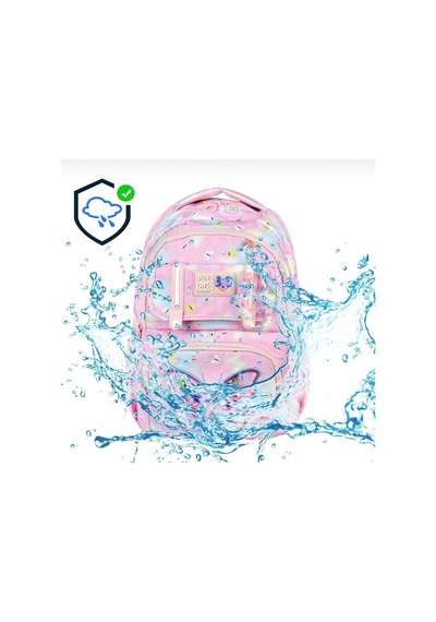 Miço Kids Kelebek Desenli Kız Çocuk 3'lü Okul Çanta Seti Pembe