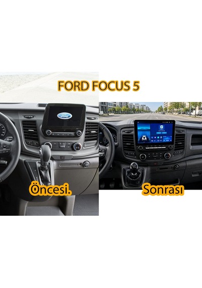 Snp Serisi Ford Transit Custom Uyumlu 10" 4-64 Gb Multimedya Android Teyp 2020-2024 Full Paket Uyumlu 10"