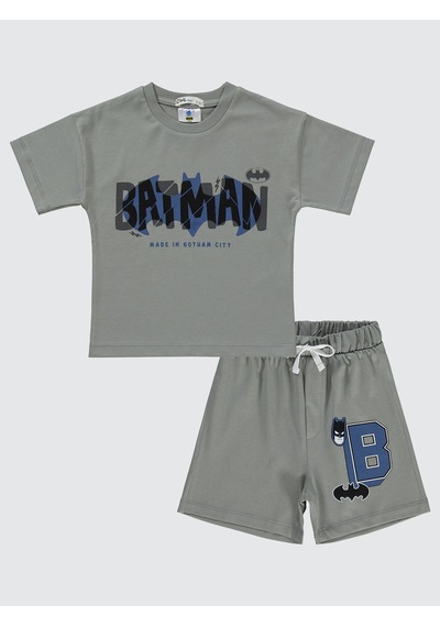 Batman Erkek Çocuk Takım 2-5 Yaş Gri