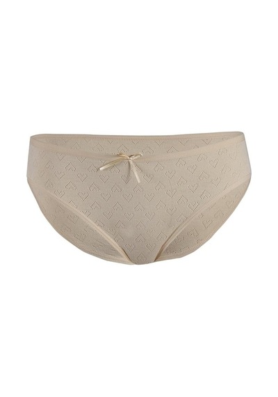 12 Adet Yıldız Bayan Kalpli Ribana Bikini Külot Slip Ten 3576