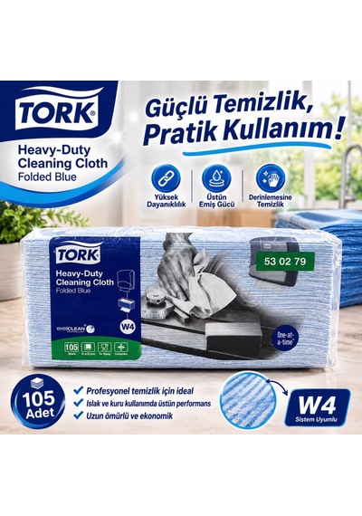 Tork Nonwoven Tem.bezı Z Katlı Mavı 105 Lı Ahşap