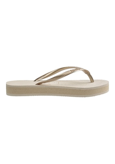 Havaianas Slim Flatform Kadın Parmak Arası Terlik - Açık Dore Altın 414453 0121