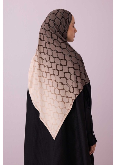 Imannoor Kafes Gri Degrade Supreme Şal 70x175 Gri