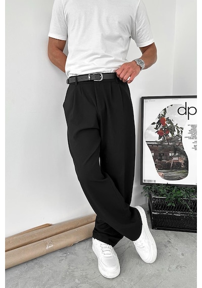 Siyah Basic Premium Kumaş Pantolon Siyah
