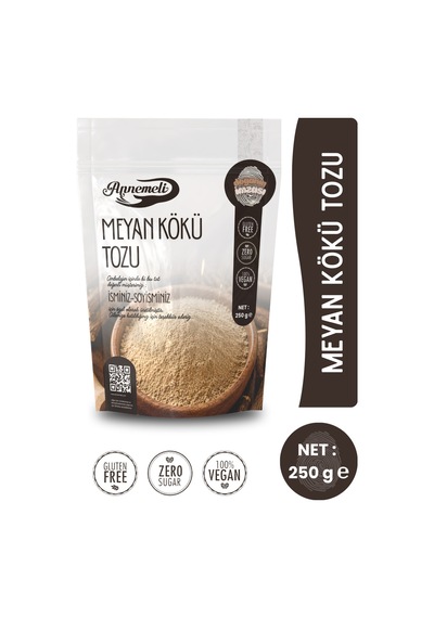 Meyan Kökü Tozu 250 Gr İnce Öğütülmüş Meyan Kökü, Glycyrrhiza Glabra, Aromatik Bitkisel Toz